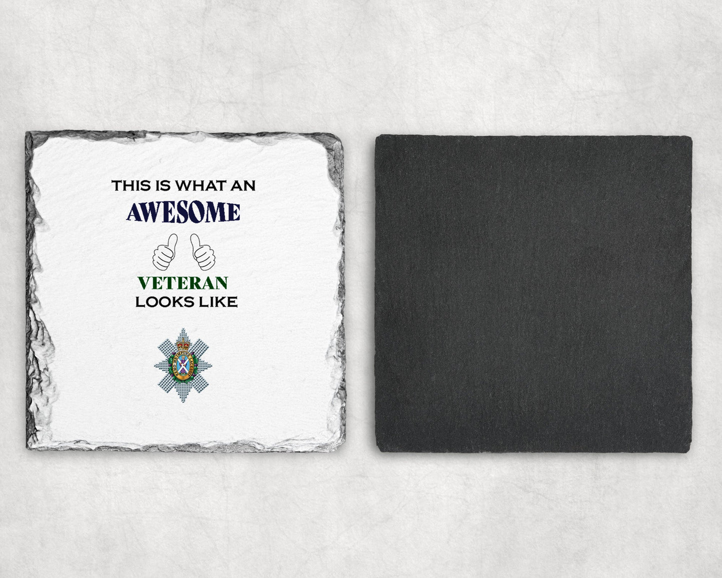 Black Watch - Veteran - Slate Coaster