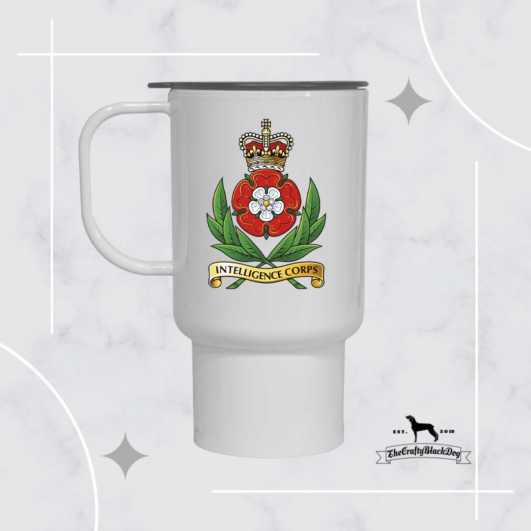 Intelligence Corps Cap Badge - Travel Mug
