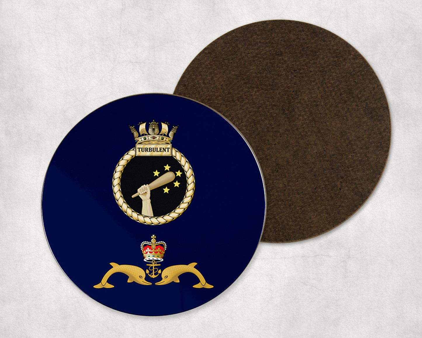 HMS Turbulent - Round Coaster Set