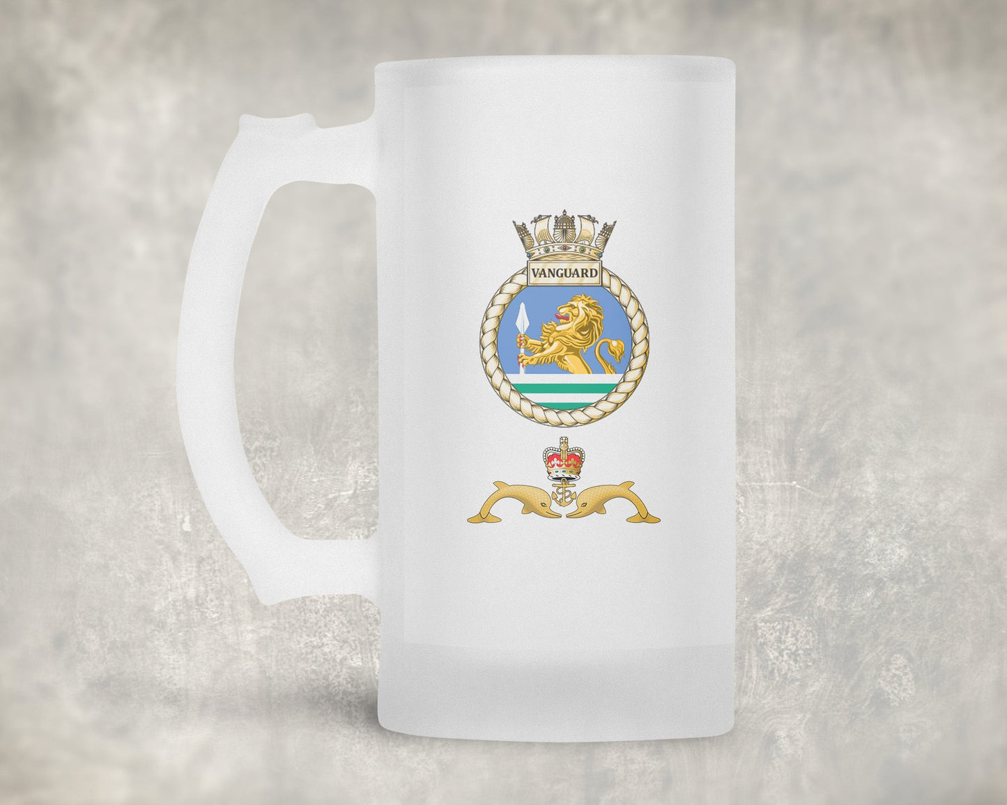 HMS Vanguard - Frosted Stein/Tankard/Beer Mug - Frosted Stein/Tankard/Beer Mug