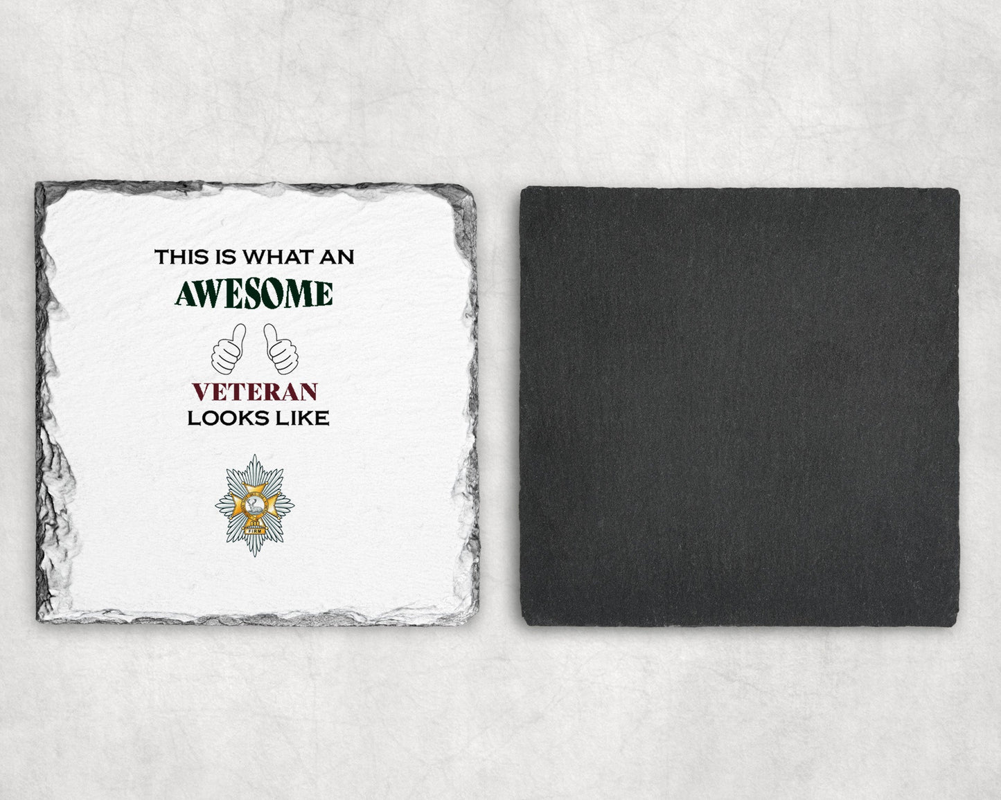 Worcestershire and Sherwood Foresters Regiment - Veteran - Slate Coaster