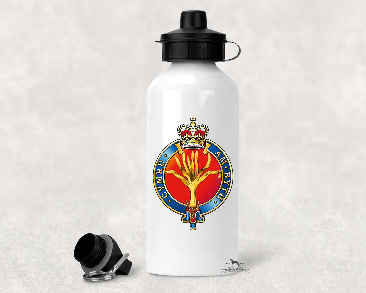 Welsh Guards cypher - Aluminium Water Bottle