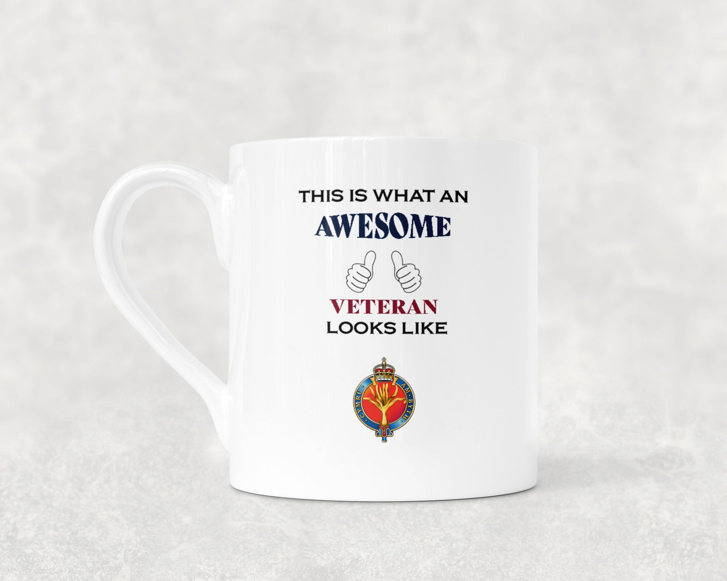 Welsh Guards Cypher KC - Veteran - Bone China Mug