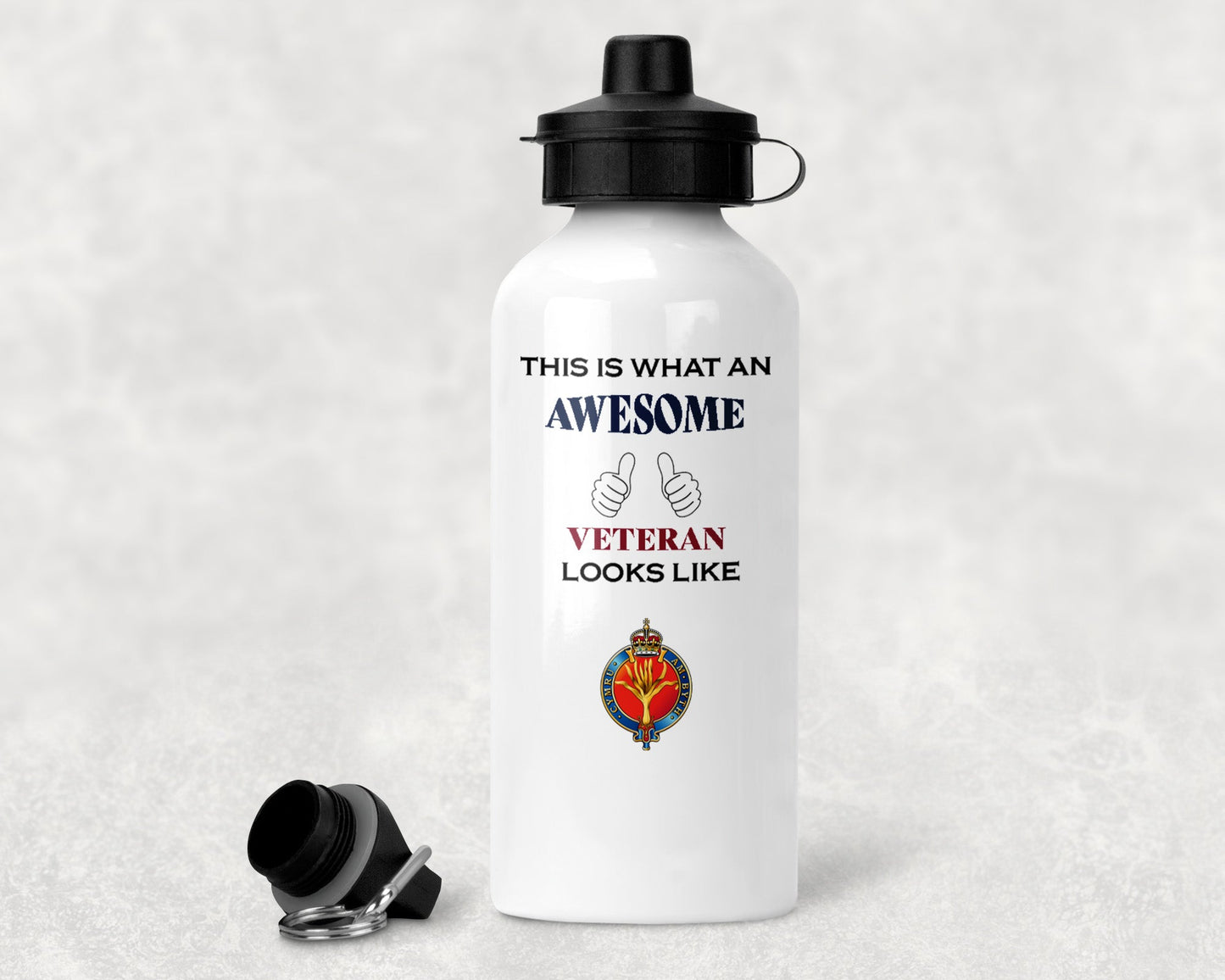 Welsh Guards Cypher KC - Veteran - Aluminium Water Bottle