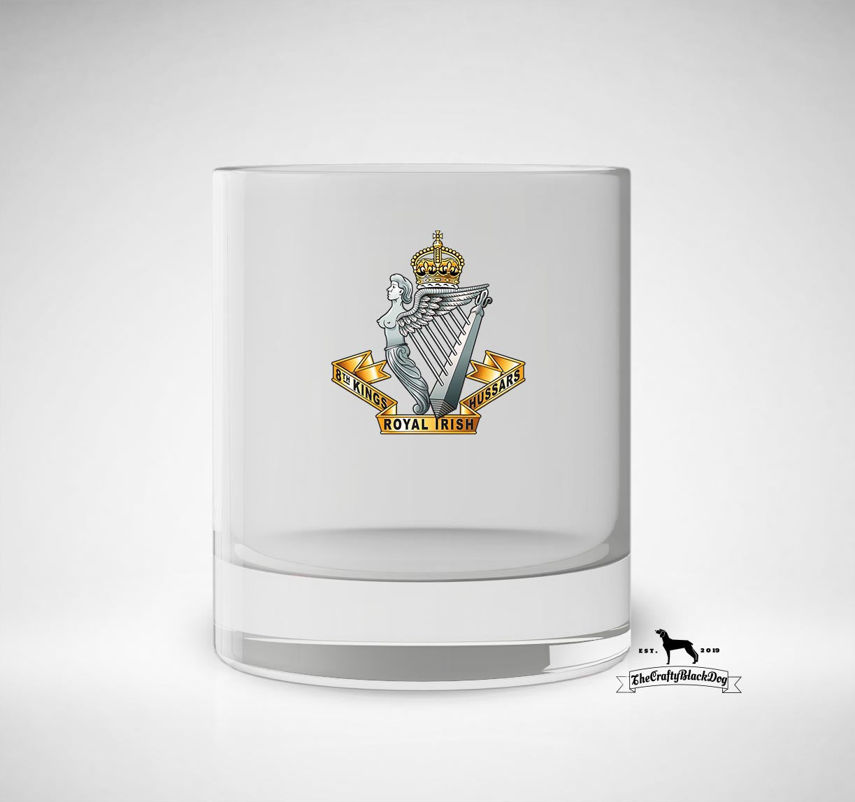 8th Kings Royal Irish Hussars - Whiskey/Spirit Glass