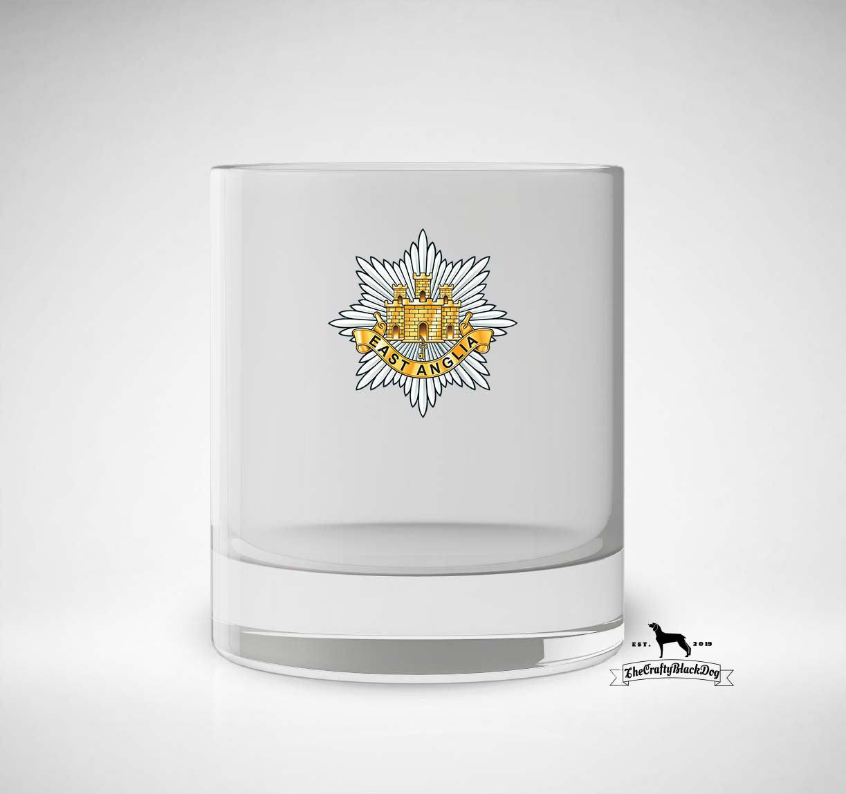 East Anglia Regiment - Whiskey/Spirit Glass