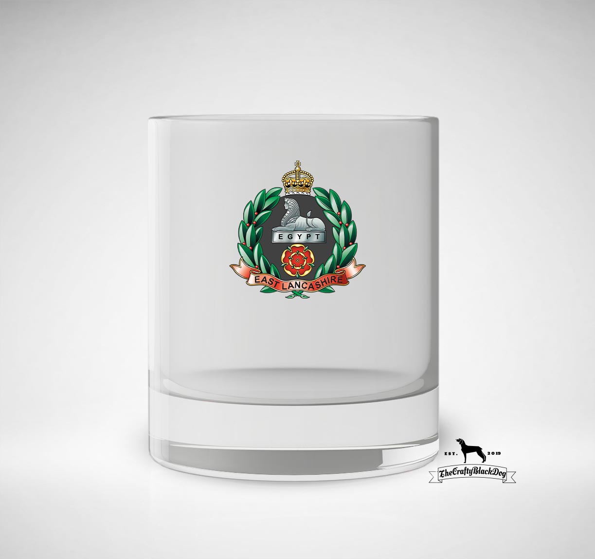 East Lancashire Regiment - Whiskey/Spirit Glass