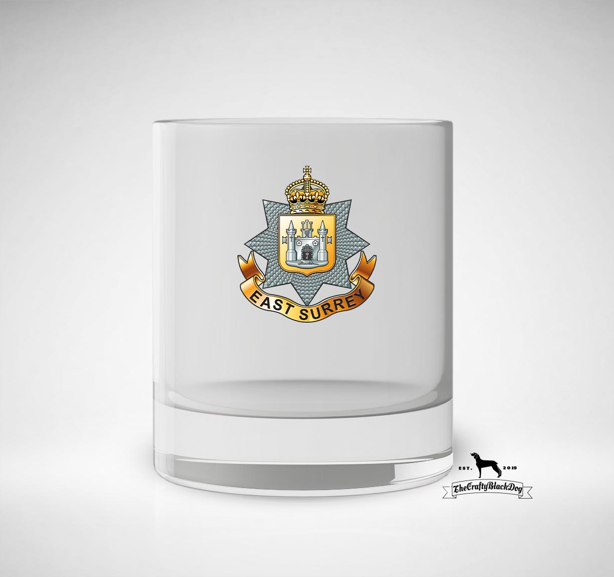 East Surrey Regiment - Whiskey/Spirit Glass