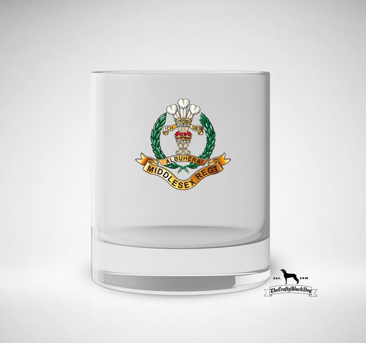 Middlesex Regiment - Whiskey/Spirit Glass