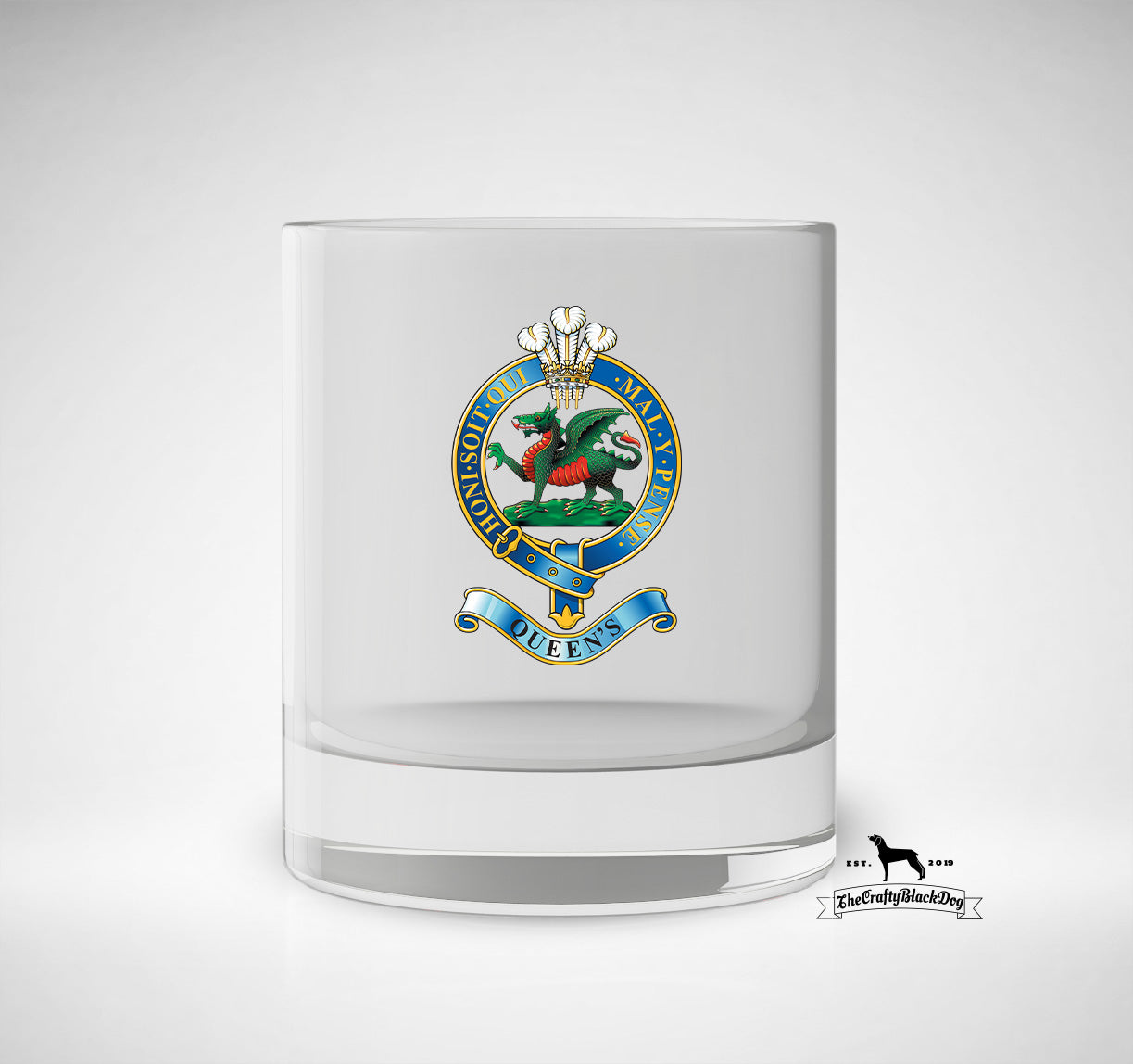 Queen's Regiment - Whiskey/Spirit Glass