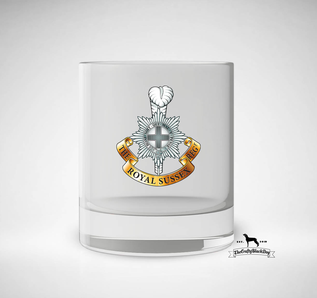 Royal Sussex Regiment - Whiskey/Spirit Glass