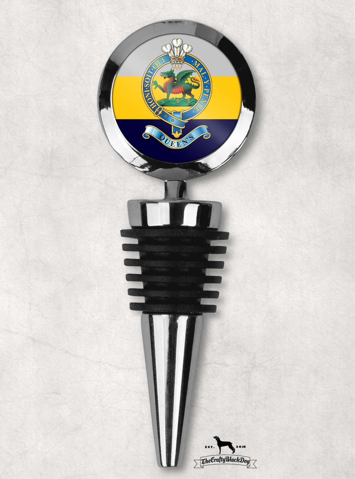 Queen's Regiment - Wine Bottle Stopper