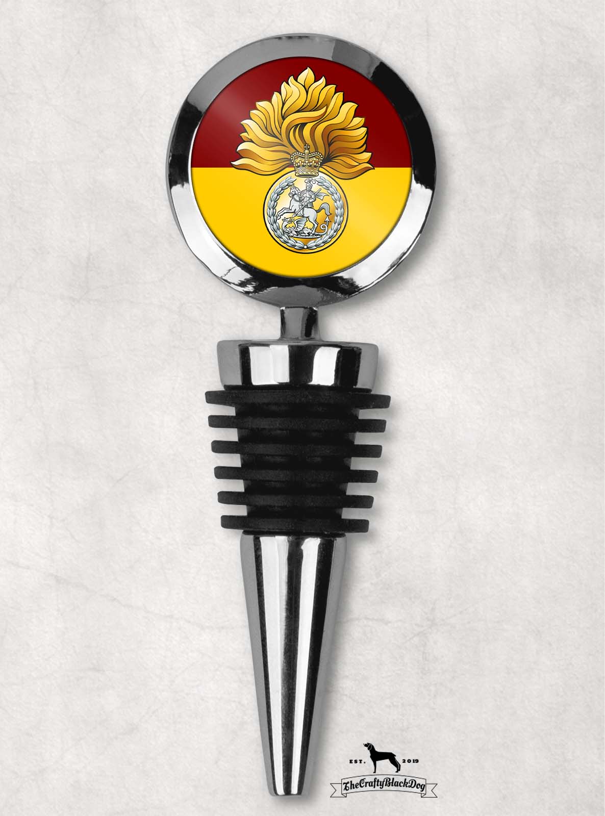Royal Regiment Fusiliers Crest - Wine Bottle Stopper