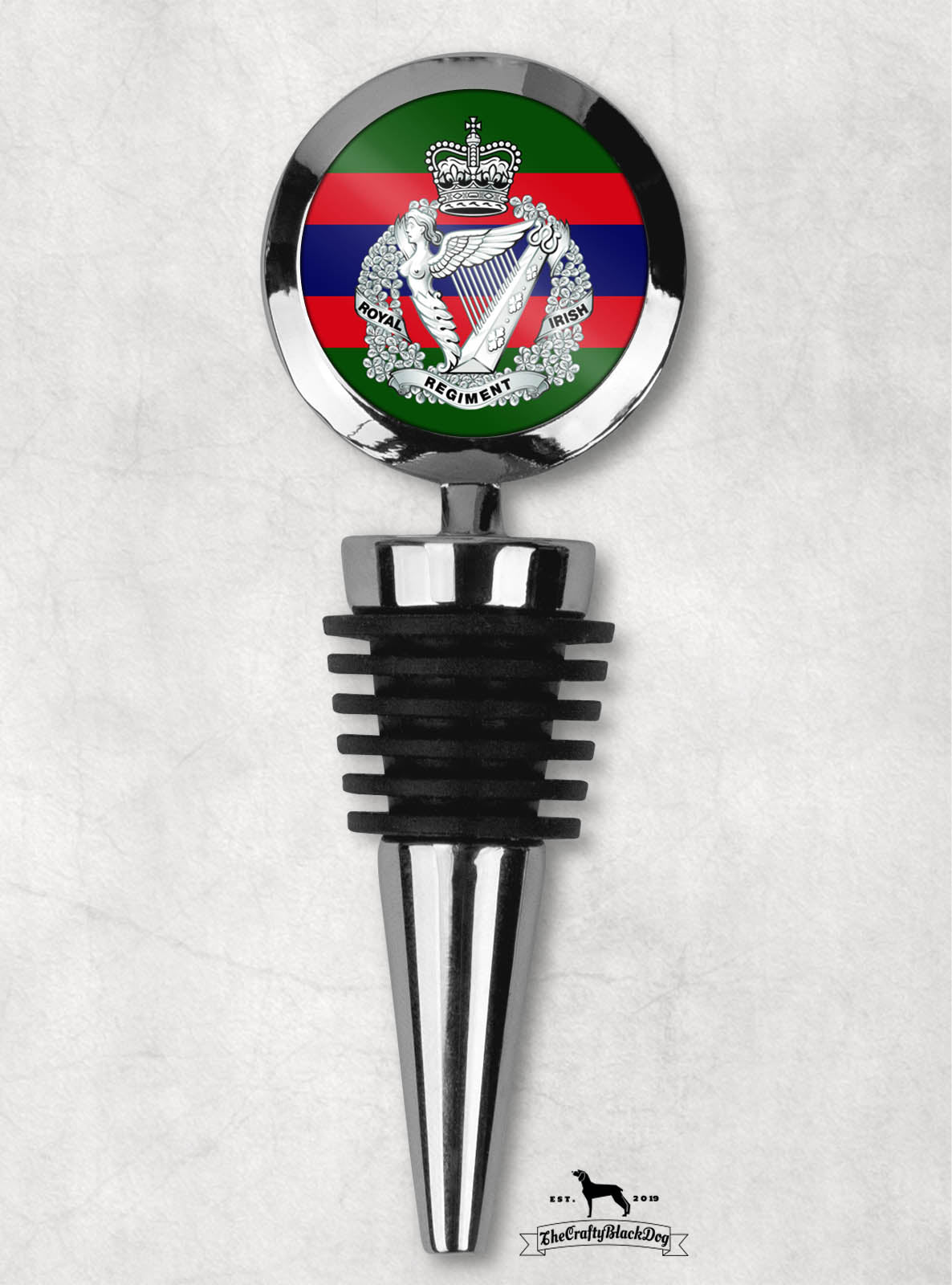 Royal Irish Regiment Crest - Wine Bottle Stopper