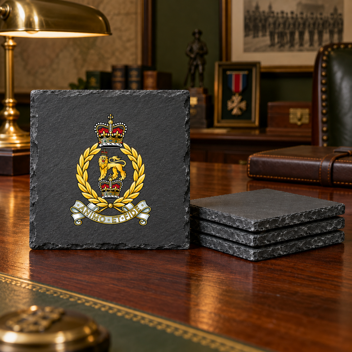 Adjutant Generals Corps - Slate Coaster Set | The Crafty Black Dog