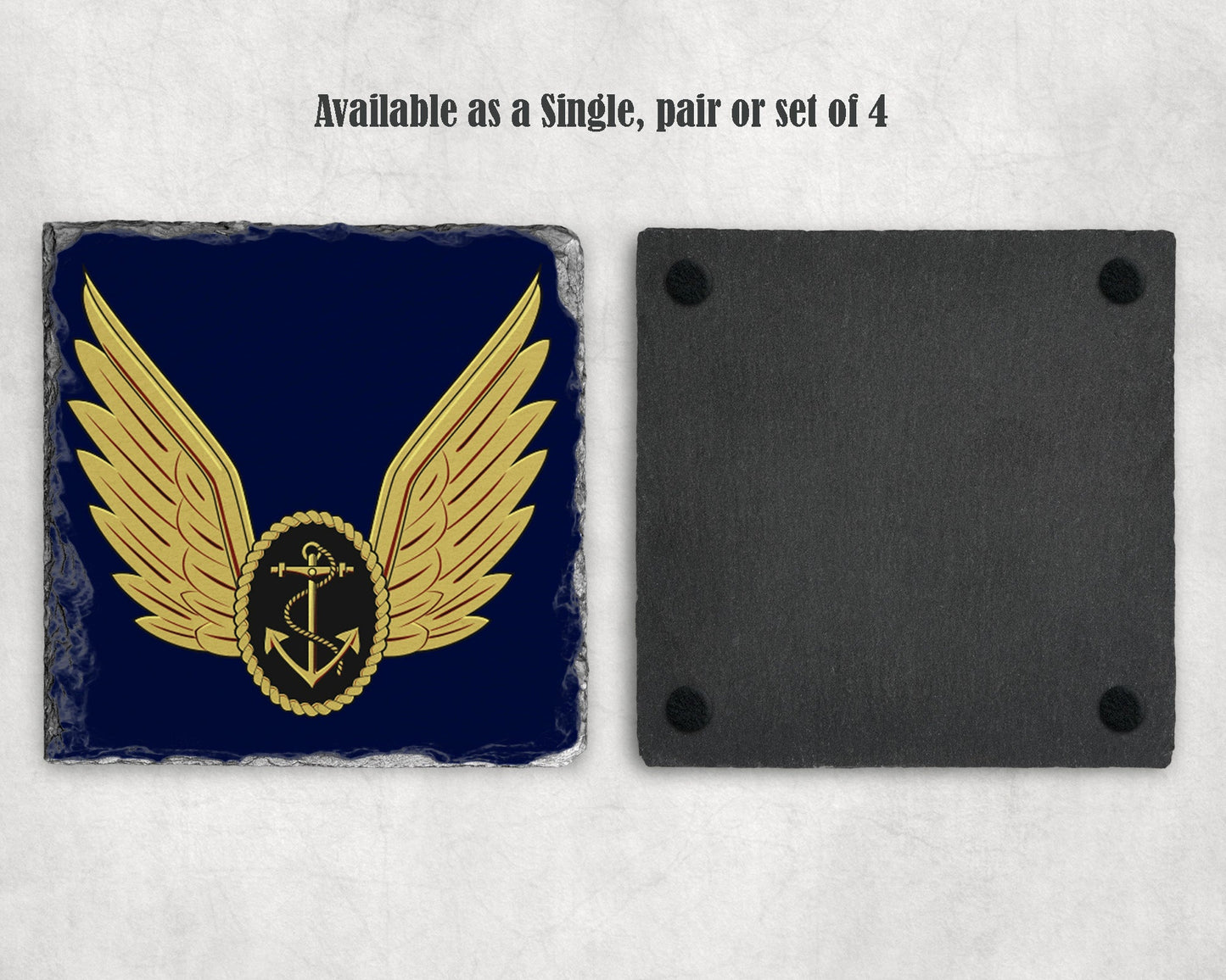 Royal Navy Aircrewman Wings - Slate Coaster