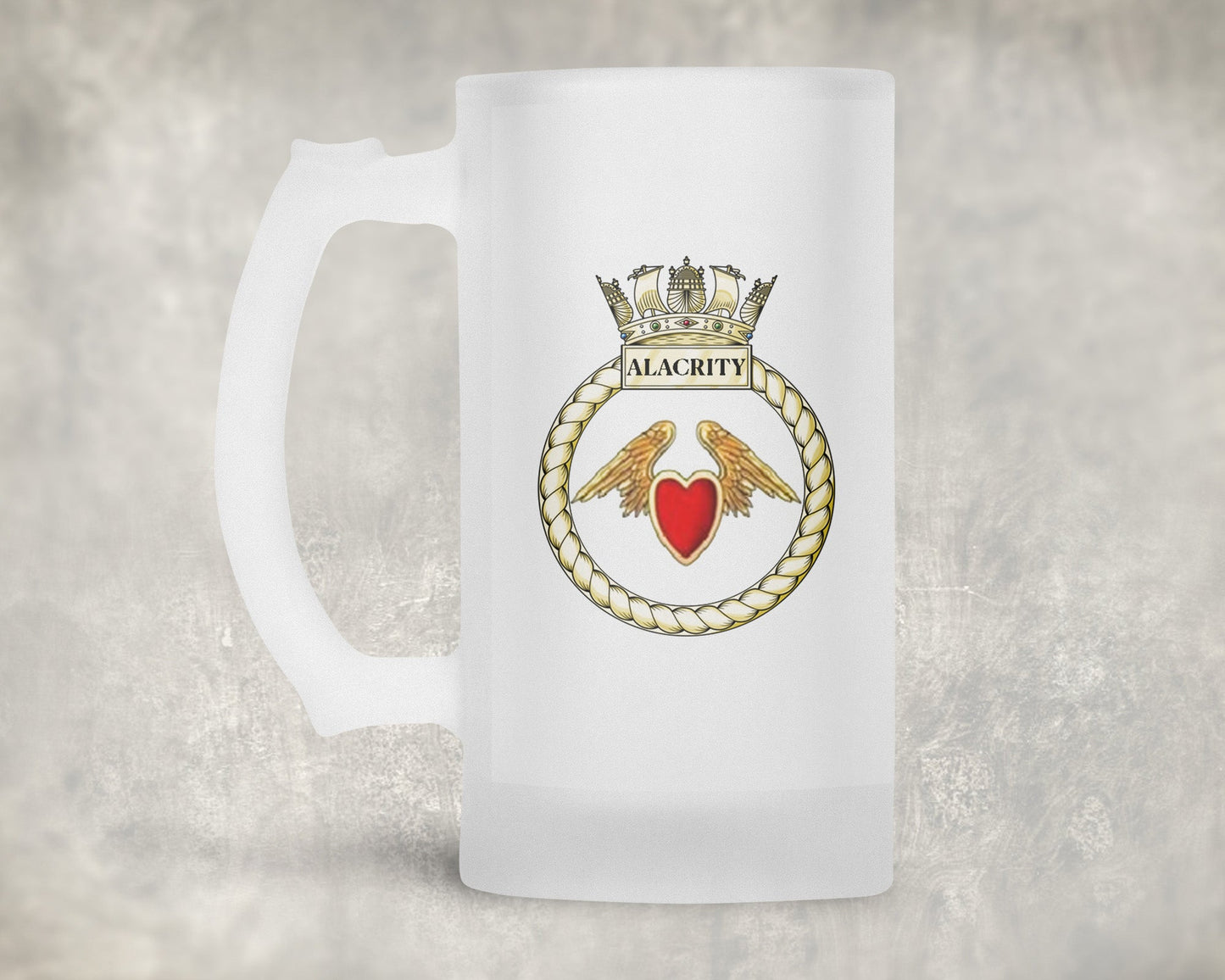 HMS Alacrity - Frosted Stein/Tankard/Beer Mug - Frosted Stein/Tankard/Beer Mug