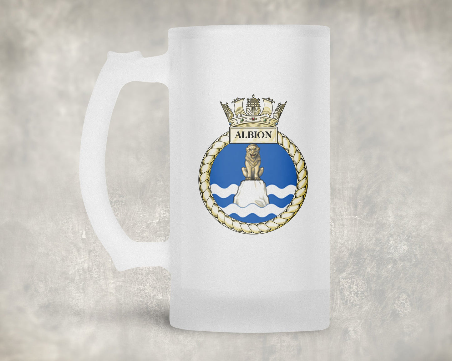 HMS Albion - Frosted Stein/Tankard/Beer Mug - Frosted Stein/Tankard/Beer Mug