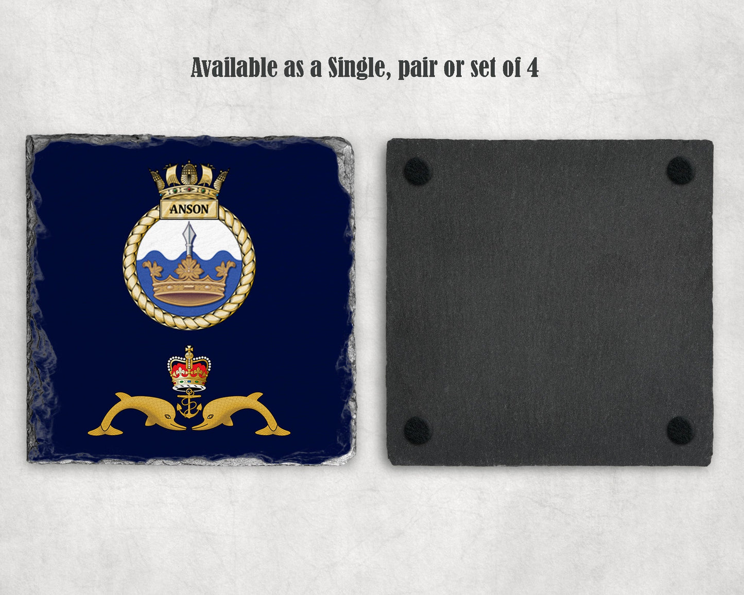 HMS Anson - Slate Coaster