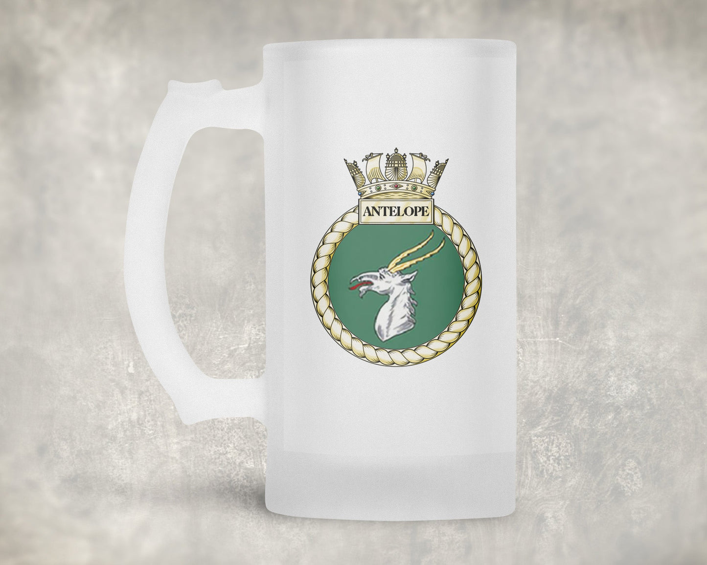 HMS Antelope - Frosted Stein/Tankard/Beer Mug - Frosted Stein/Tankard/Beer Mug