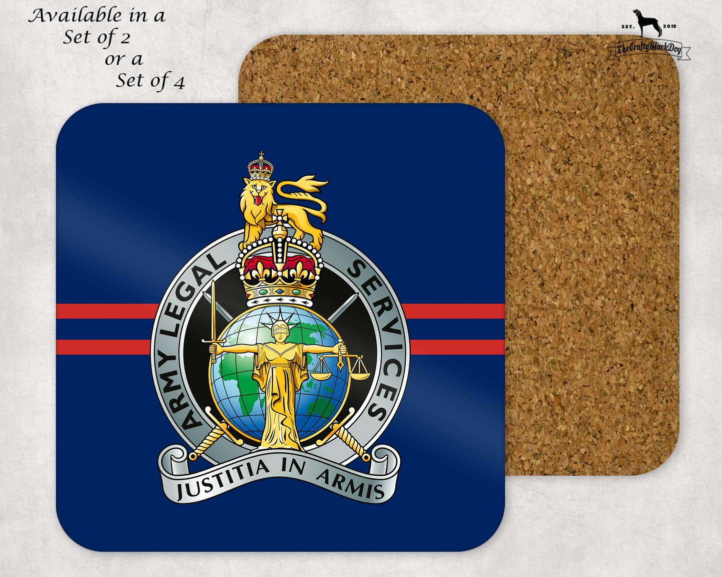 Army Legal Services - COASTER SET (New King's Crown)