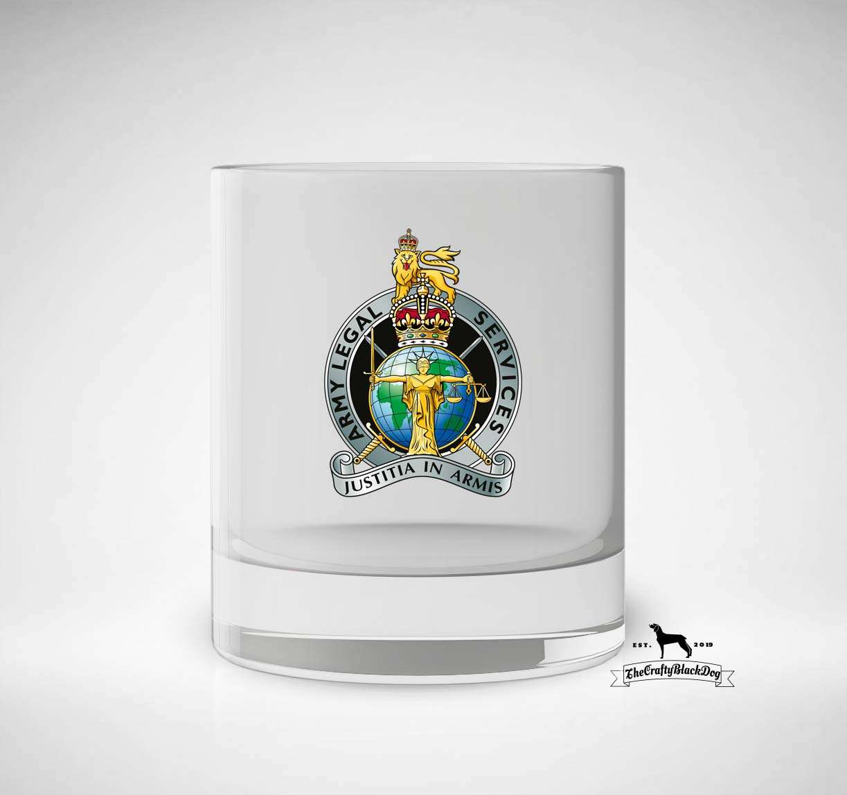 Army Legal Services - Whiskey/Spirit Glass KC