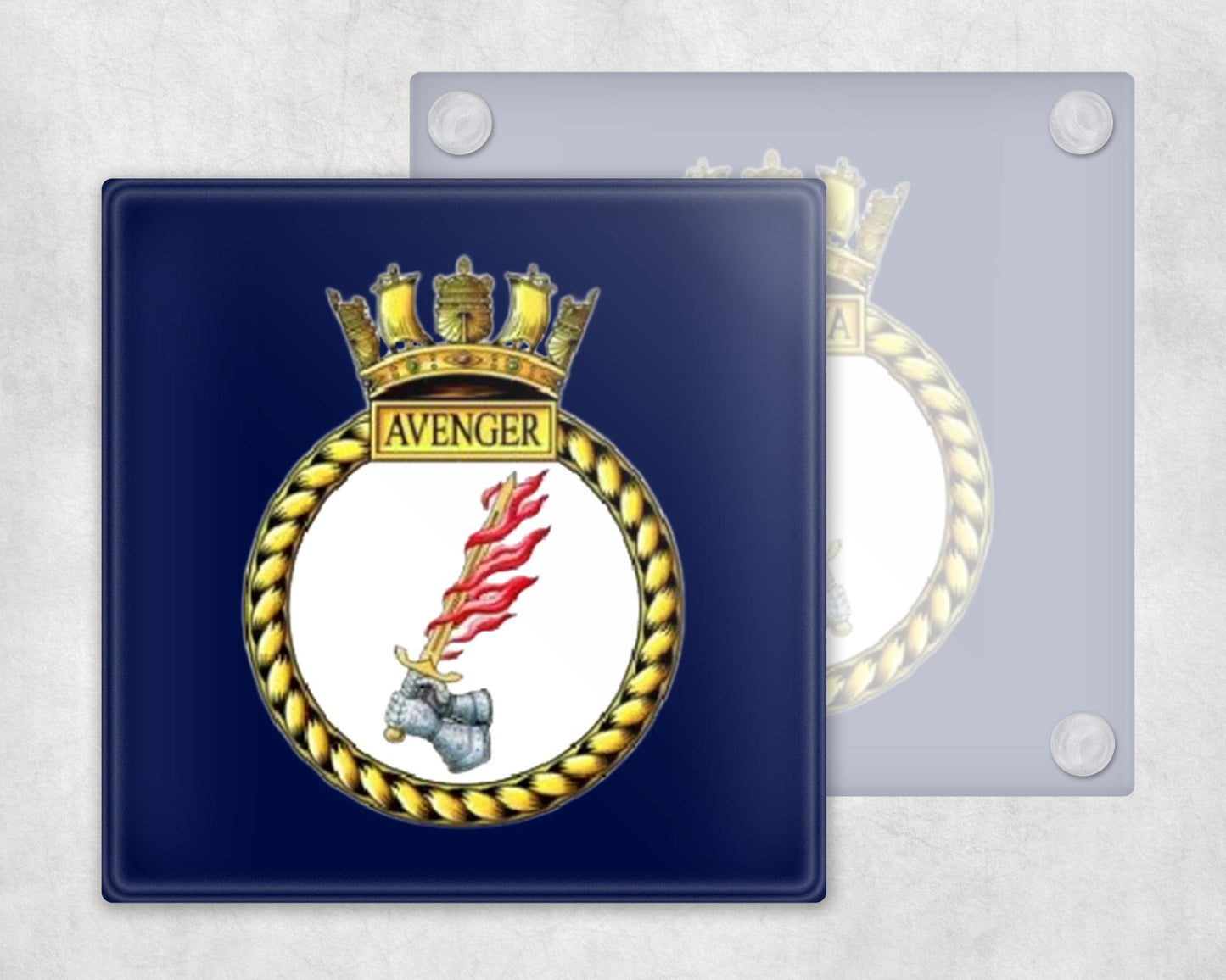 HMS Avenger - Glass Coaster