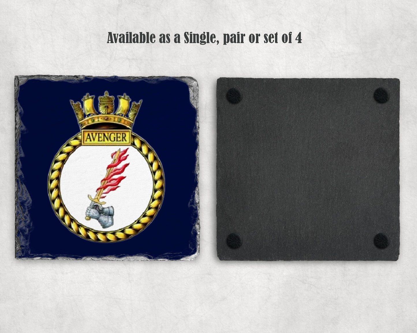 HMS Avenger - Slate Coaster