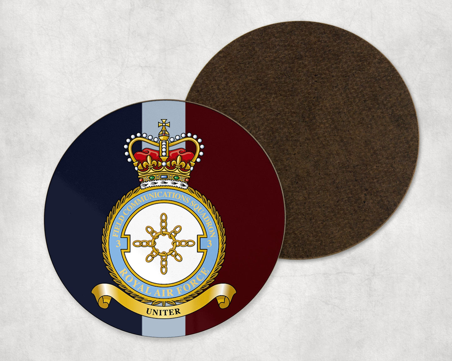 3 Field Communications Squadron RAF - Round Coaster Set