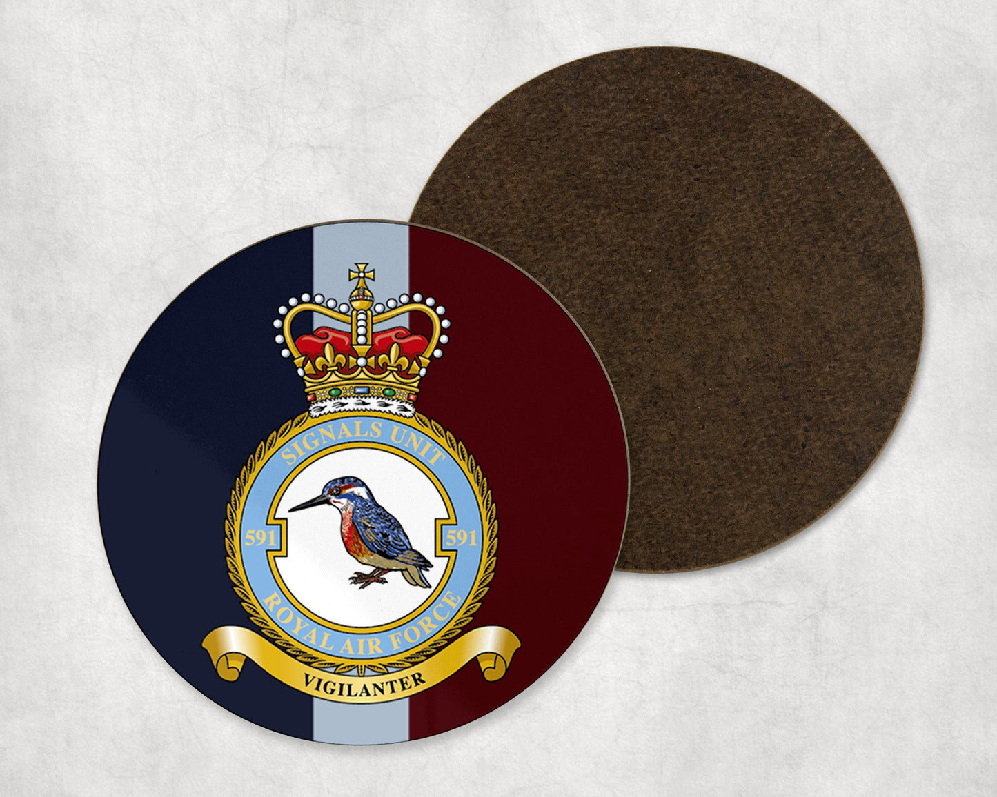 591 Signals Unit RAF - Round Coaster Set