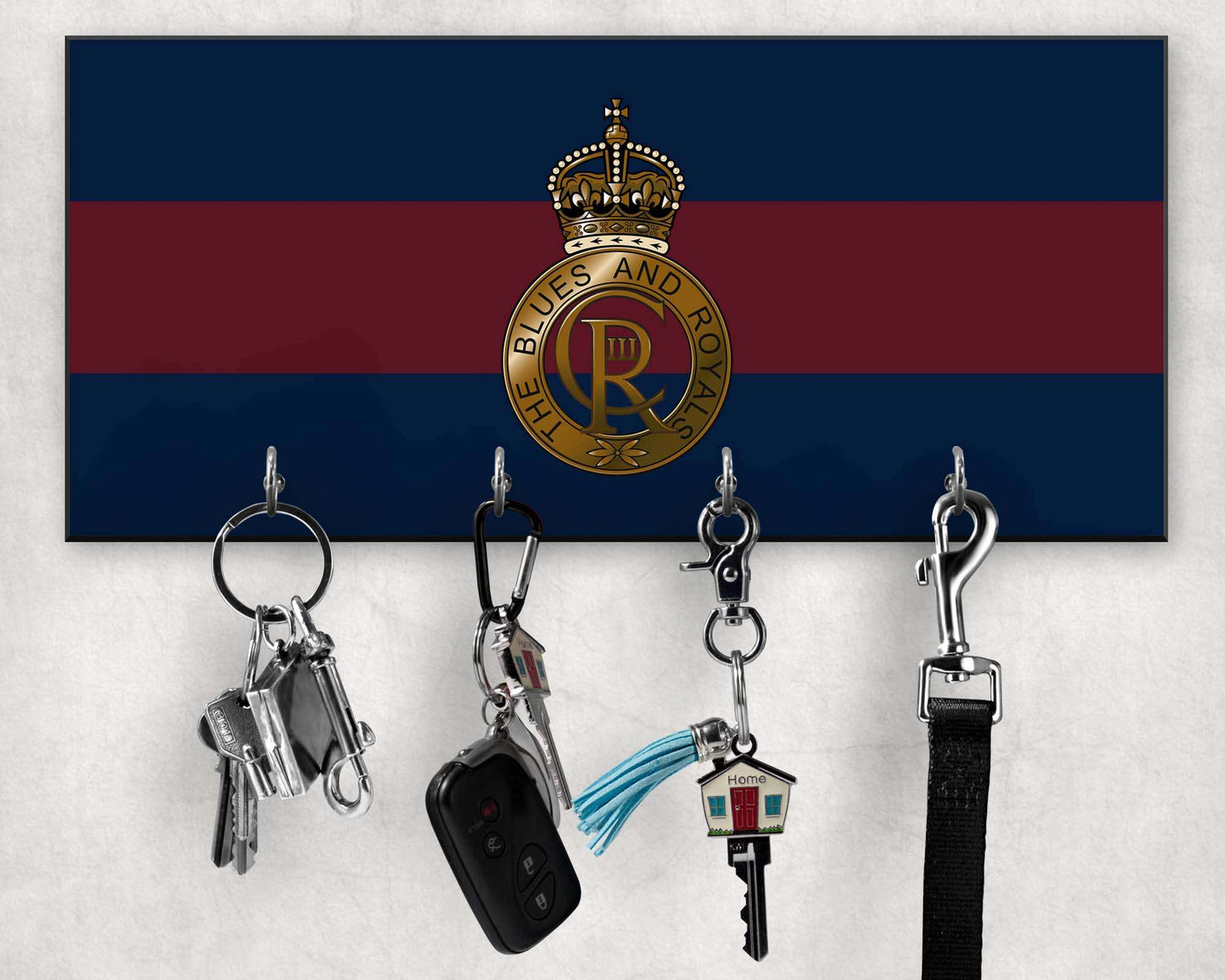 Blues and Royals - Wooden Key/Beret Hook (New King's Crown)