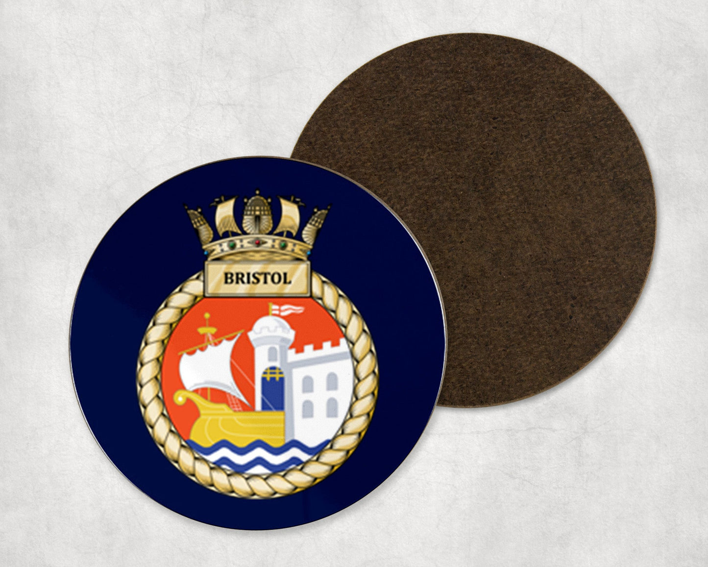HMS Bristol - Round Coaster Set