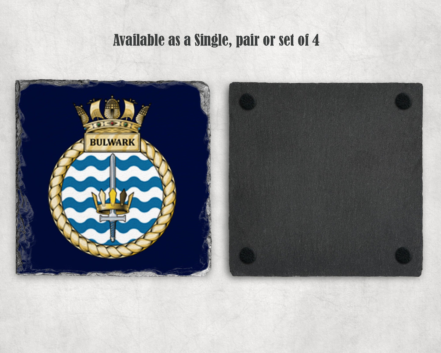 HMS Bulwark - Slate Coaster