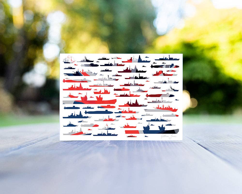Gillian Jones Designs - Fleet 2020 Union Flag Greeting Card