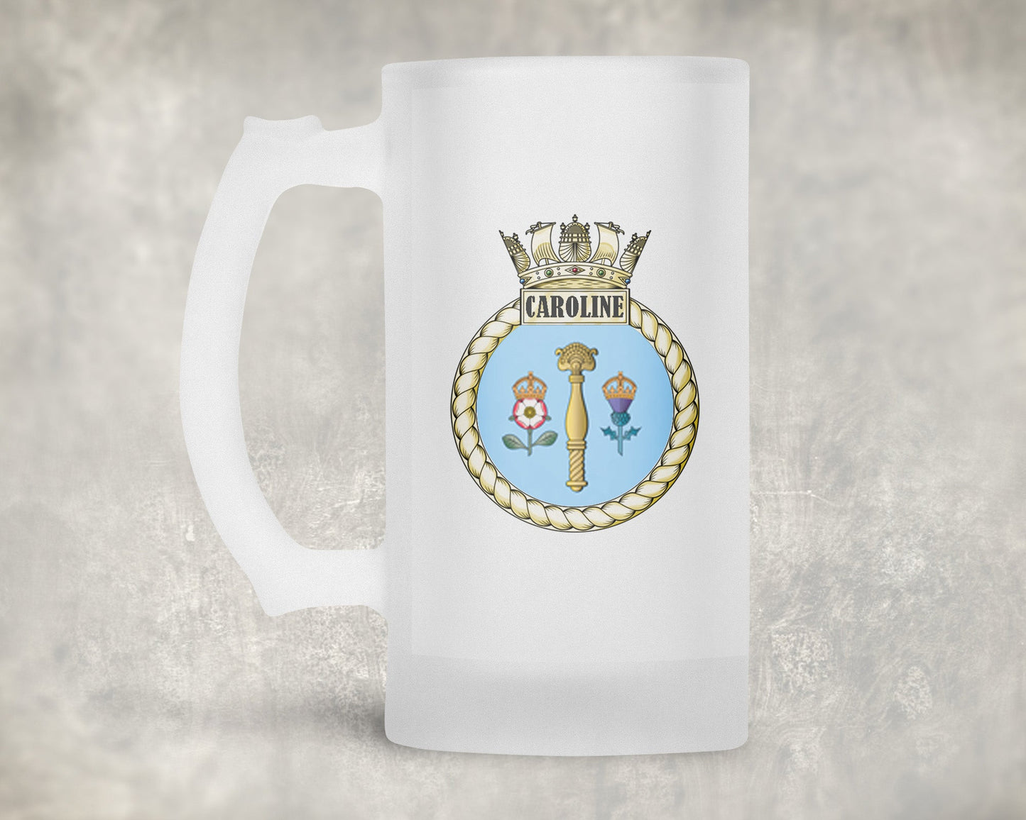 HMS Caroline - Frosted Stein/Tankard/Beer Mug - Frosted Stein/Tankard/Beer Mug