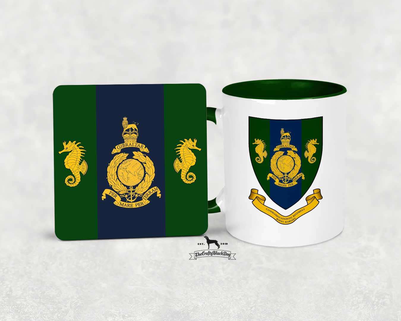 Commando Logistics Regiment Royal Marines - MUG and COASTER SET