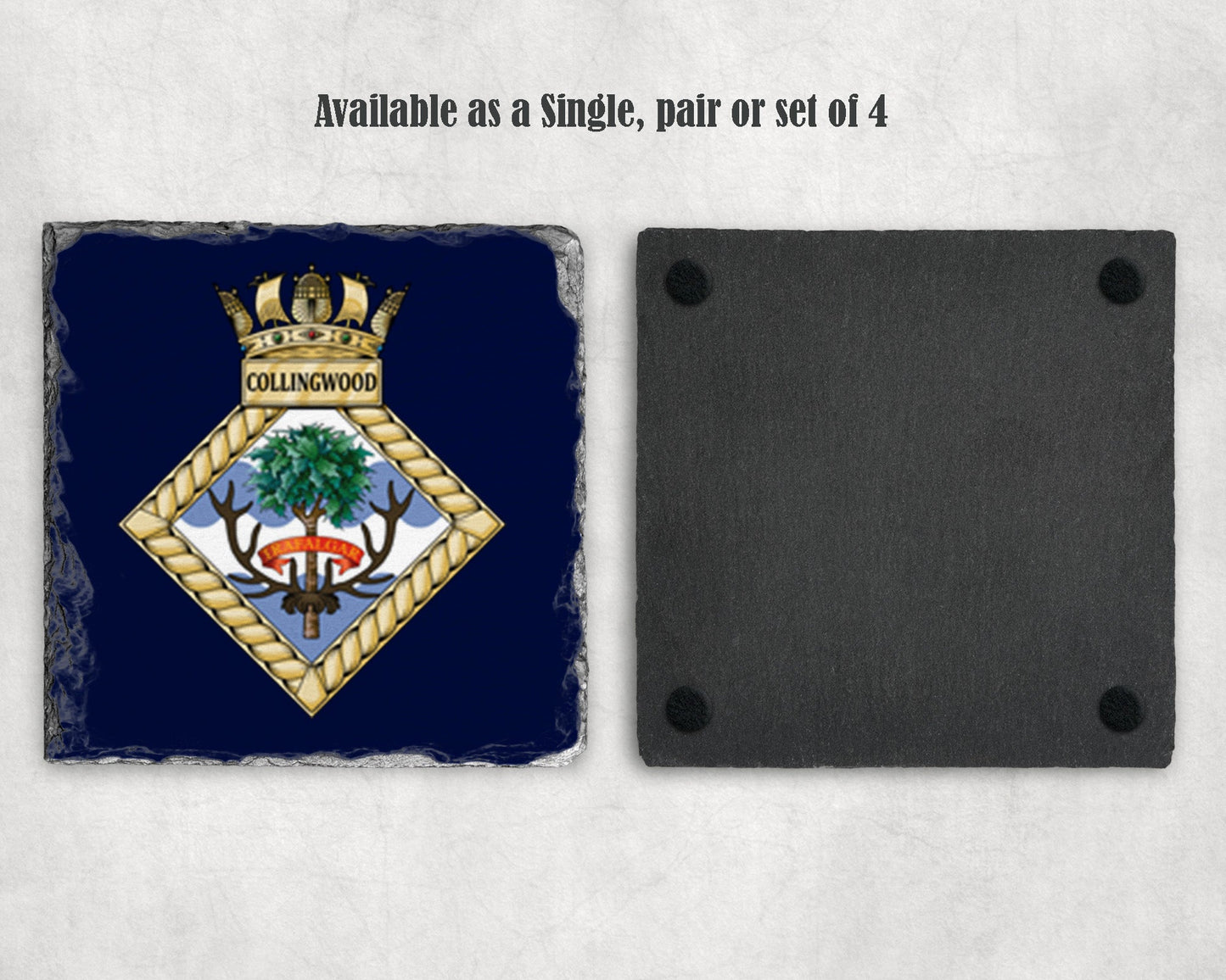 HMS Collingwood - Slate Coaster