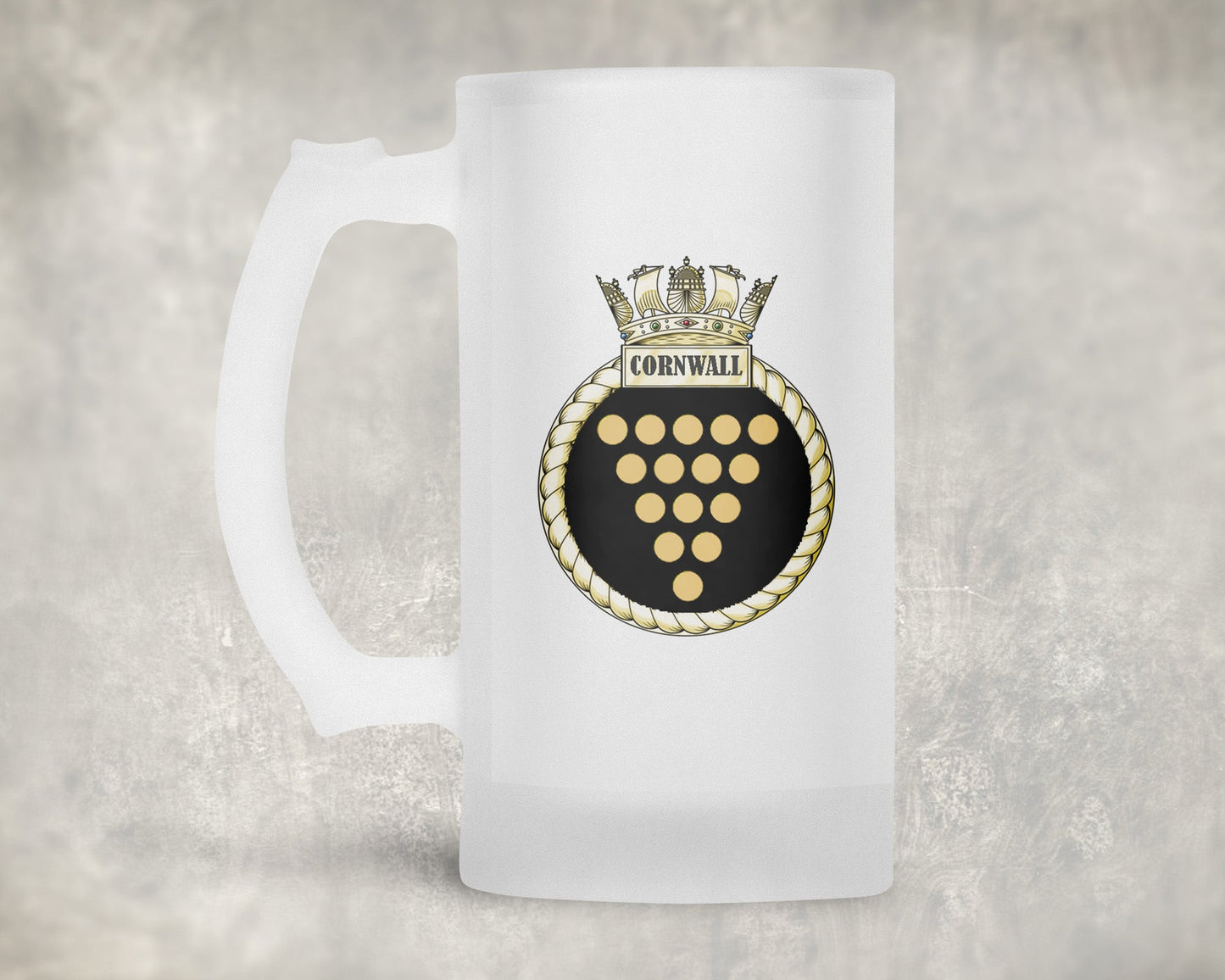 HMS Cornwall - Frosted Stein/Tankard/Beer Mug - Frosted Stein/Tankard/Beer Mug