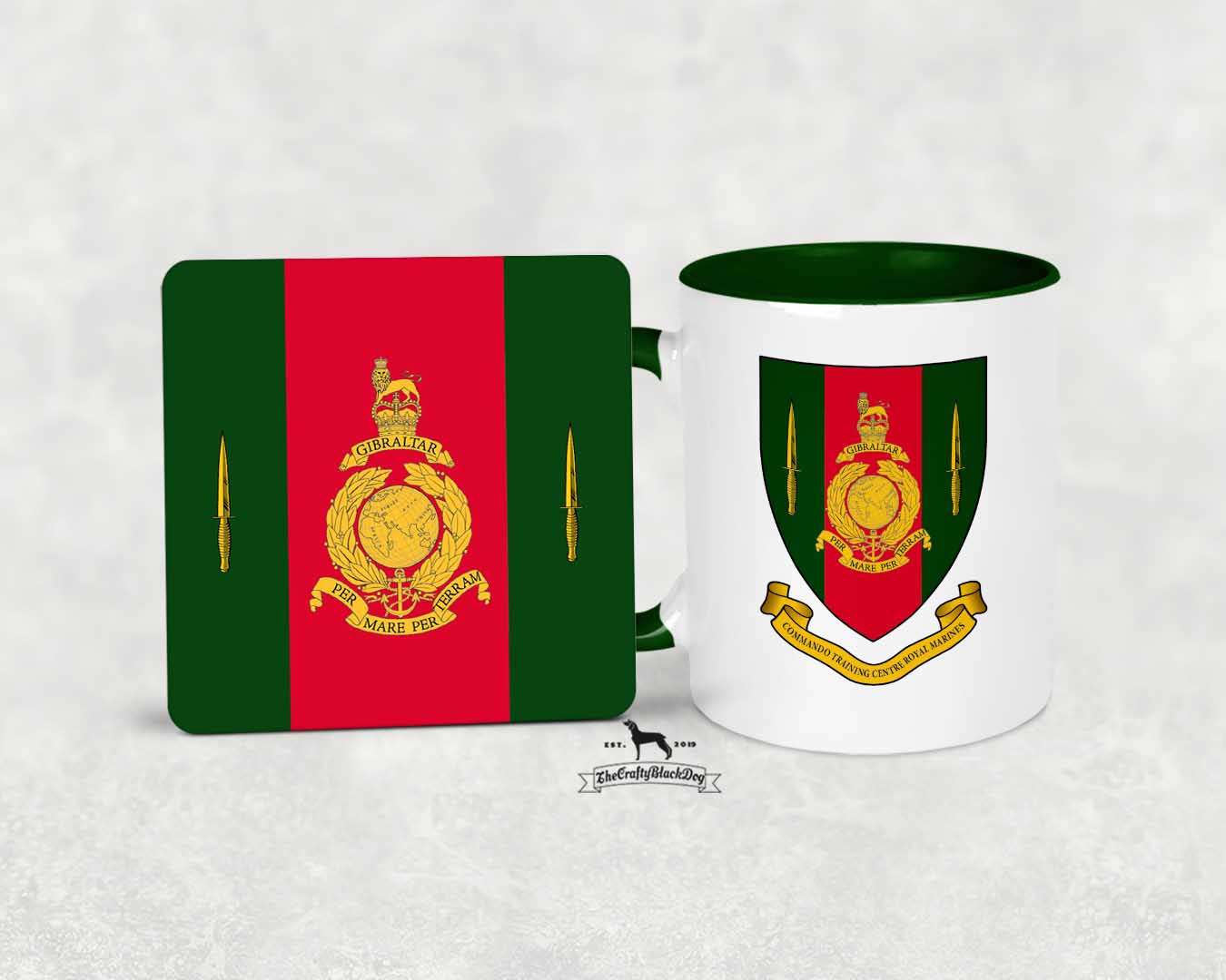 Commando Training Centre Royal Marines - MUG and COASTER SET