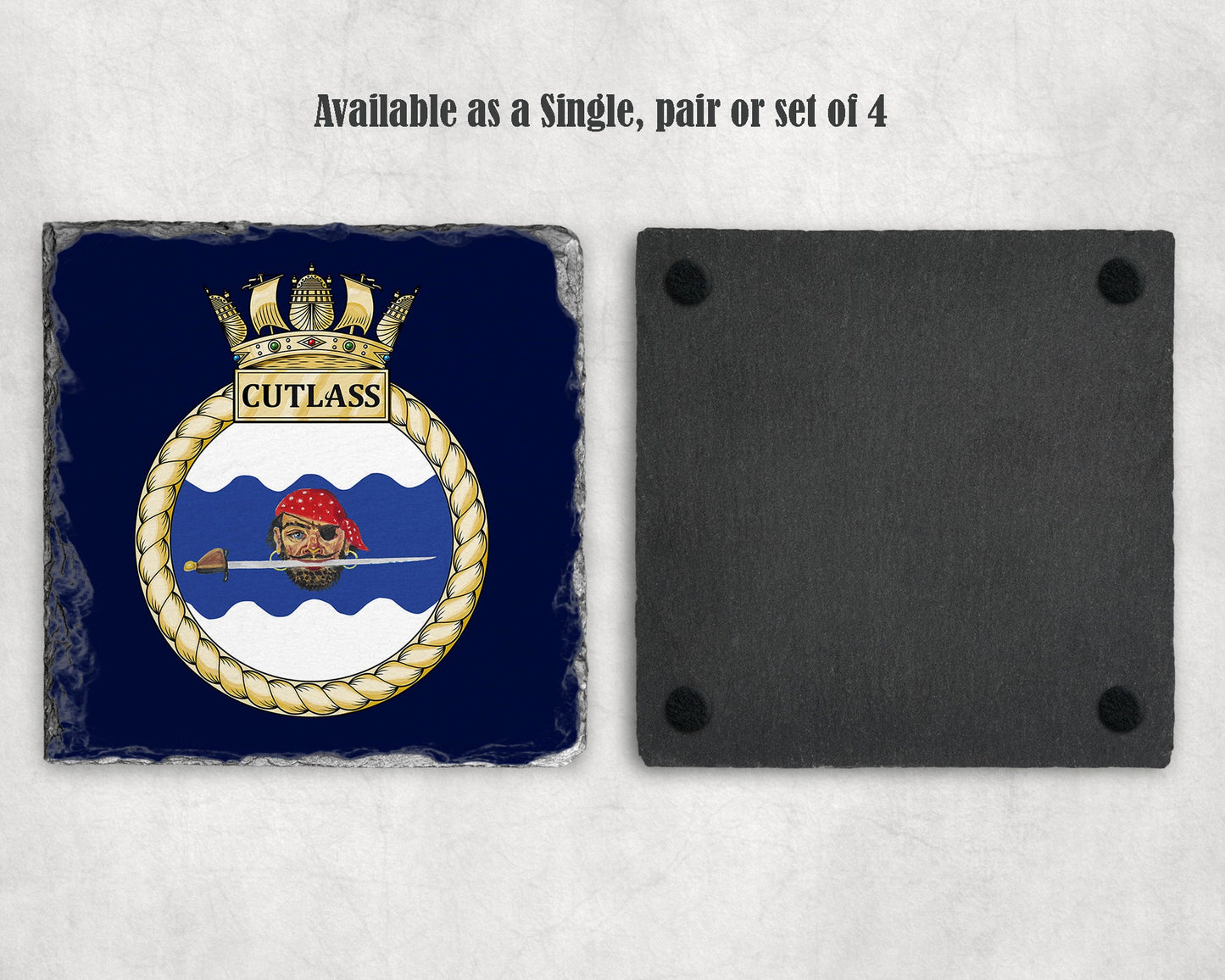 HMS Cutlass - Slate Coaster
