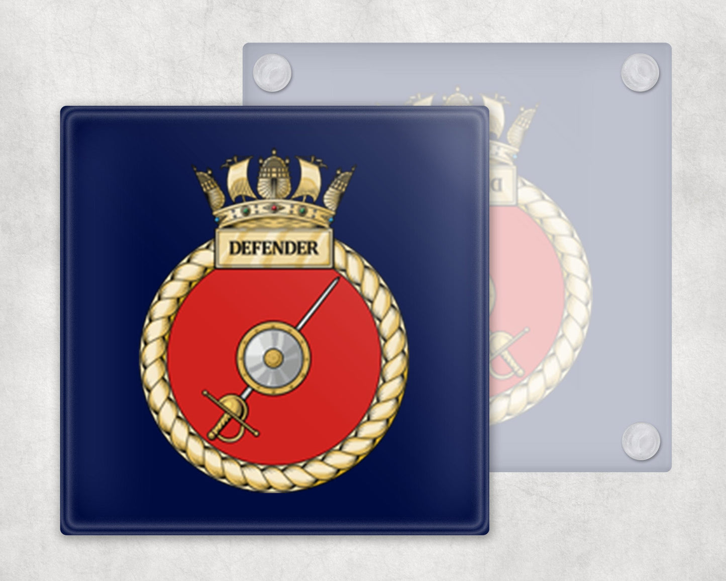 HMS Defender - Glass Coaster