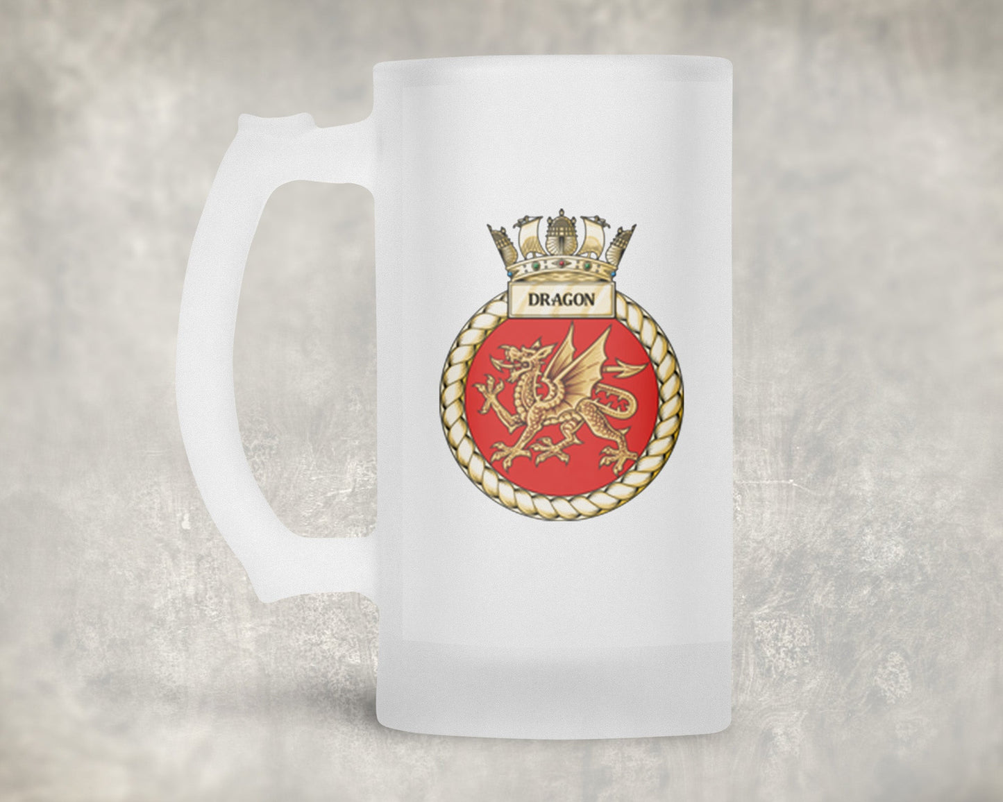 HMS Dragon - Frosted Stein/Tankard/Beer Mug - Frosted Stein/Tankard/Beer Mug