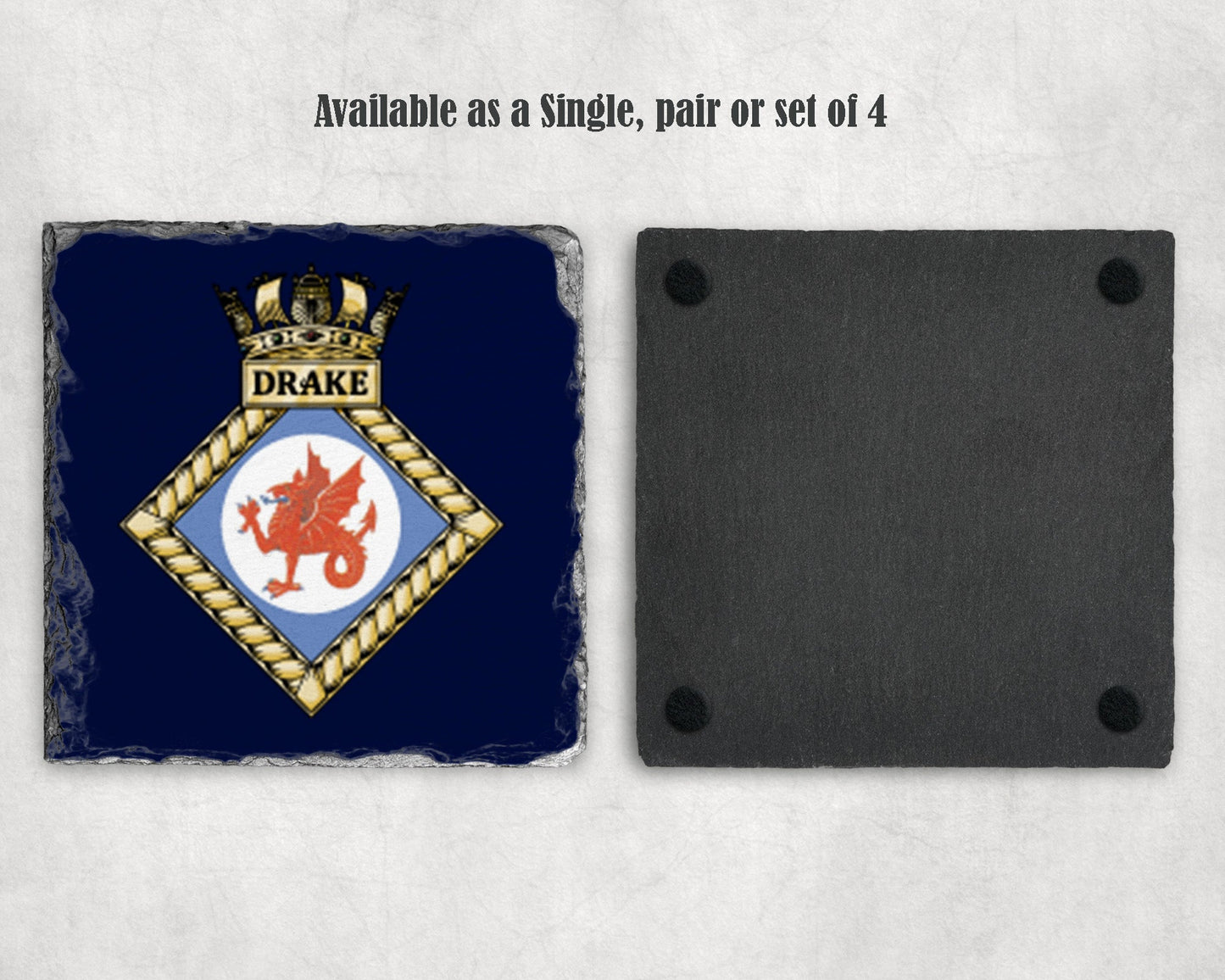 HMS Drake (HMNB Devonport) - Slate Coaster