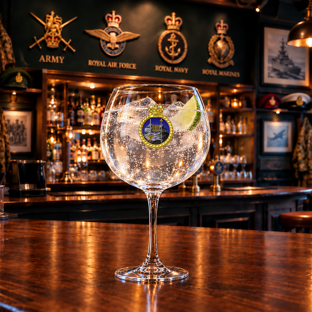 HMS Dumbarton Castle - Gin Glass | The Crafty Black Dog