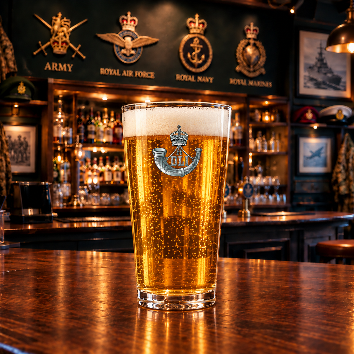 Durham Light Infantry - Pint Glass | The Crafty Black Dog
