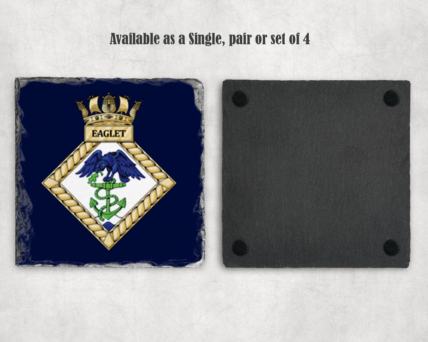 HMS Eaglet - Slate Coaster
