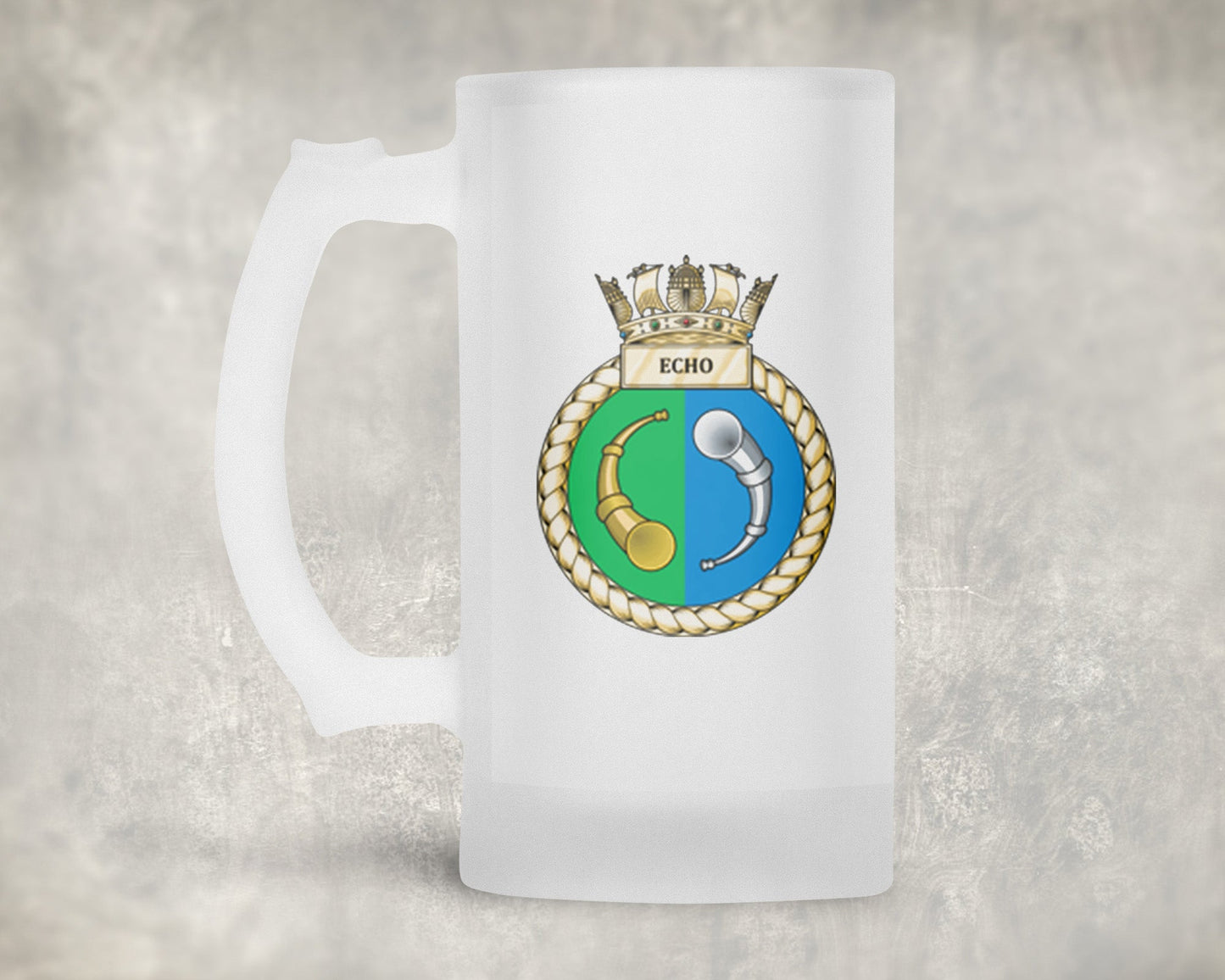 HMS Echo - Frosted Stein/Tankard/Beer Mug - Frosted Stein/Tankard/Beer Mug