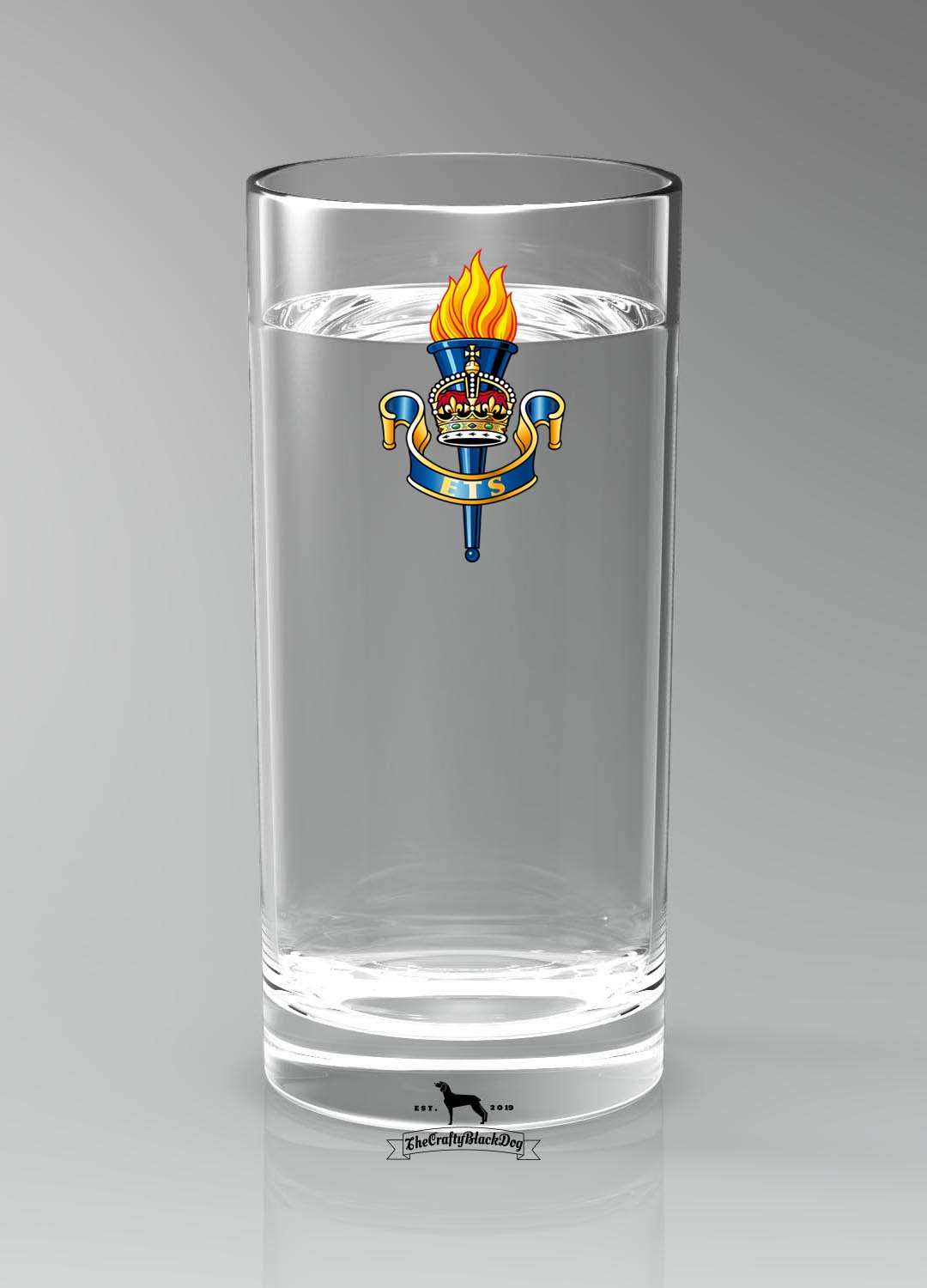 Educational and Training Services Branch - Straight Gin/Mixer/Water Glass (New King's Crown)