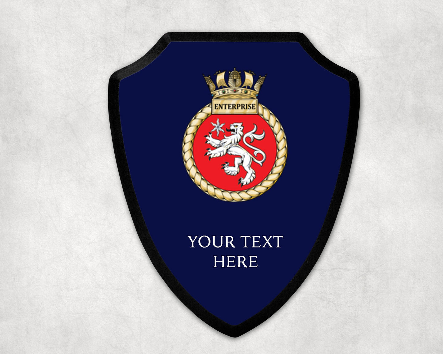 HMS Enterprise - Royal Navy Printed Wall Shield