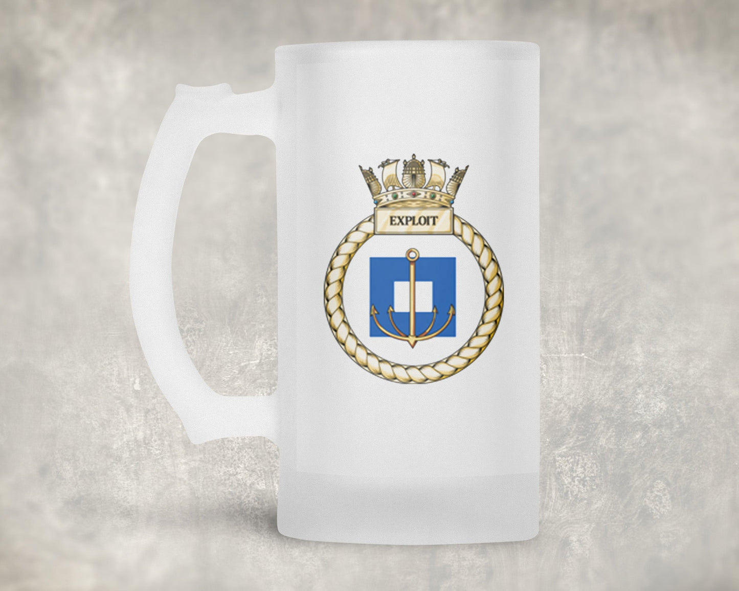 HMS Exploit - Frosted Stein/Tankard/Beer Mug - Frosted Stein/Tankard/Beer Mug